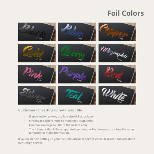 Custom Foil and Embossed Labels Foil Color