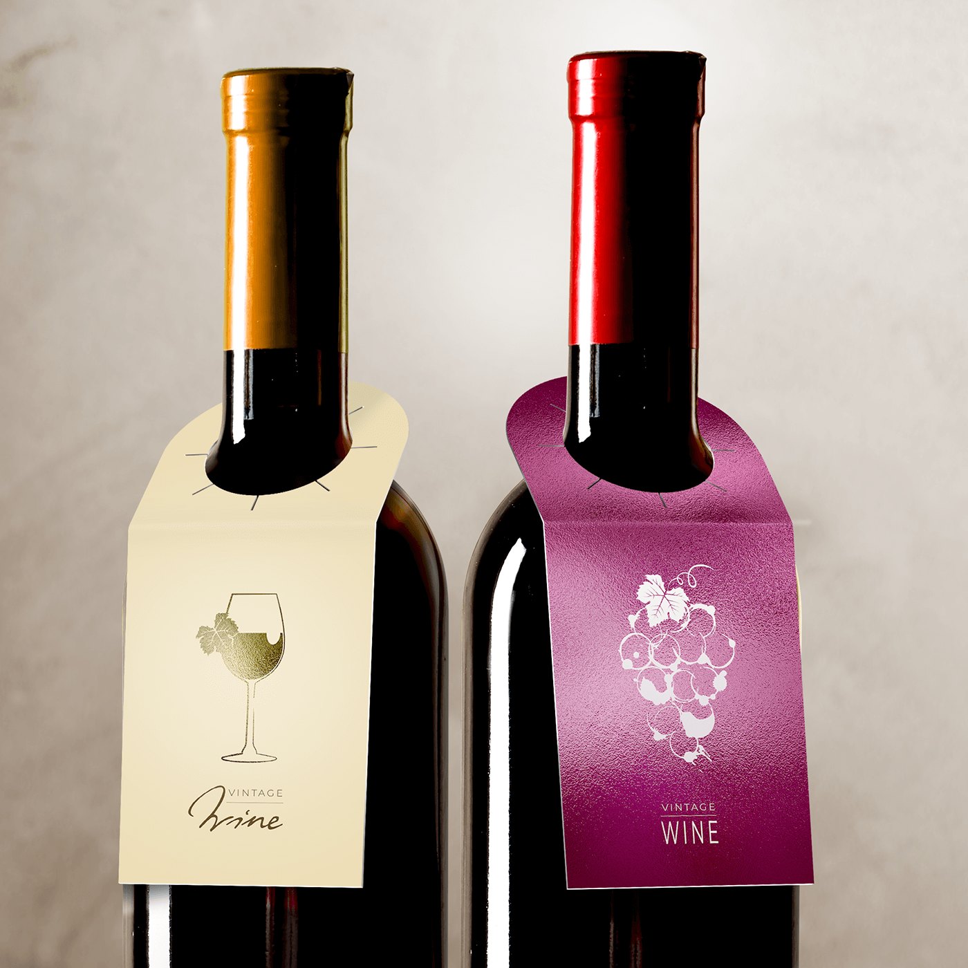 Metallic Bottleneck Hang Tags